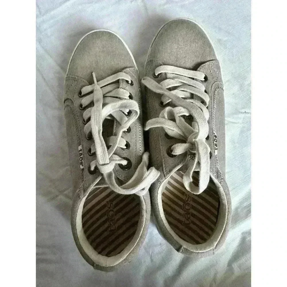 Taos Shoes Women’s Size 8 Star Casual Low Top Lace Up Sneakers STA-12844 Tan - Picture 6 of 8